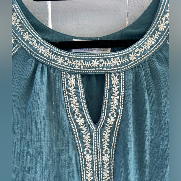 50.Time and Tru Women's Green Blouse/Dress. Size XL(16-18) - Picture 4 of 12